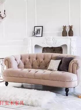 美式轻奢15306弧形沙发欧式港式客厅圆性组合影楼装店半养异生馆