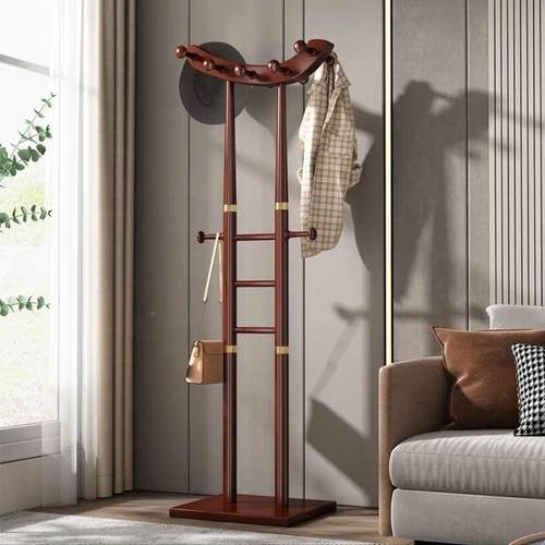 实木地落衣帽架家QOS式用卧全室挂衣架创意现代中式网红衣服立衣