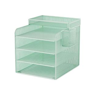 办桌文件置物架公金760书立文层件架文属件框铁质多文件夹收纳盒