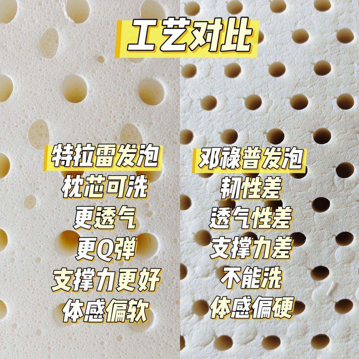 (童只S4乳卖真胶)可水洗94%特拉雷天然乳胶枕人体工学颈儿护枕头