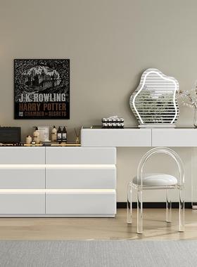 现代极简妆台物收纳柜一体储式简约意卧室床尾74021斗柜多功能梳