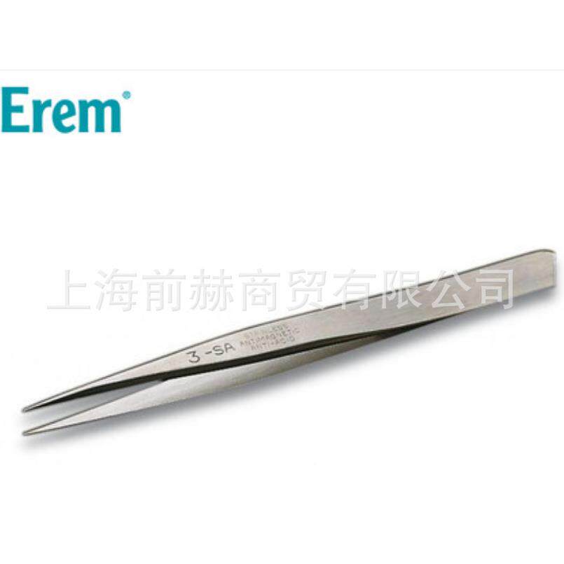 耐瑞士Erem镊子30SA直细尖头12mm不锈钢防锈3SA磁非性酸镊子