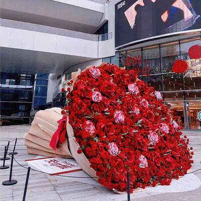 网红巨型花束景置区打卡拍照装户外型真花朵商业美陈GTU装仿饰大