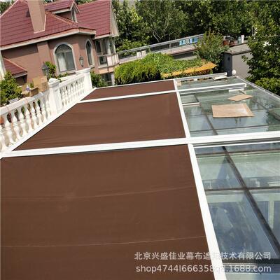京广桥阳光房室天幕蓬璃房隔户热帘采光顶电动天玻外幕帘xsjy-018