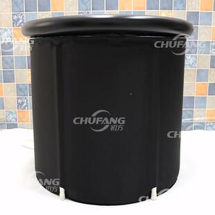 家黑色折叠澡桶加大号pvc厚充气浴泡cf-0113缸用折叠洗澡浴桶冰浴