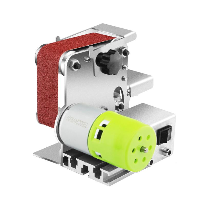 小型电KXG迷你机动砂带机DIY台式机打磨抛光机磨刀磨刀器开刃机