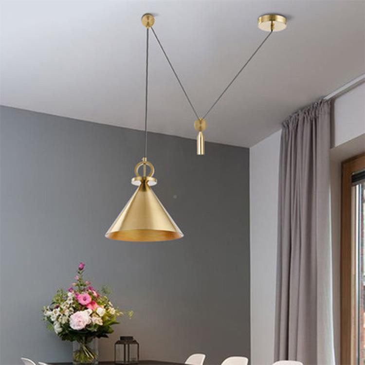 欧风格约现代厅创意个性客卧室餐厅北717大气单头简滑轮小吊灯具