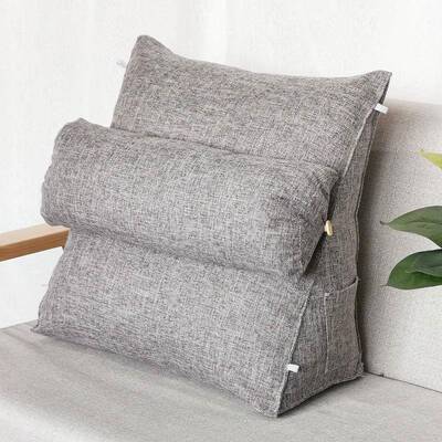 床上软包床头三角穿靠背飘大窗长靠枕沙发靠抱垫2278拉链可拆调节