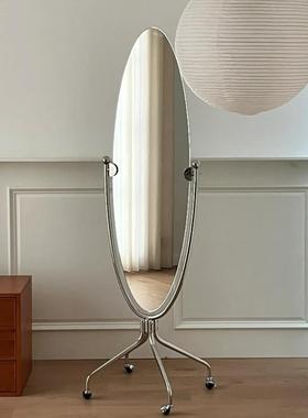 不锈钢移动镜中古is风落地穿衣服装店潮试流网76161红n衣镜冲浪镜