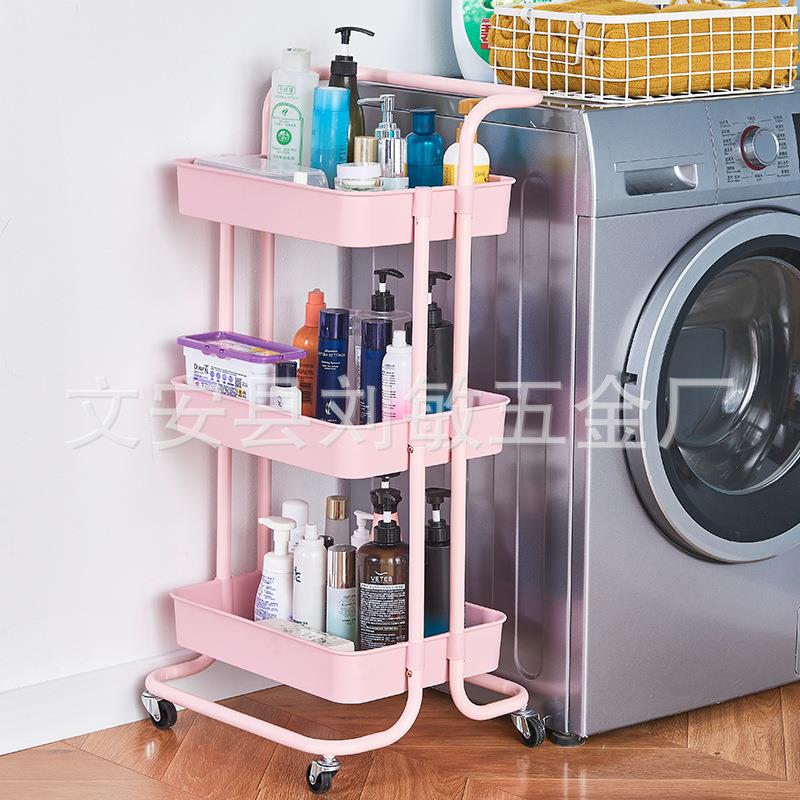 免安装架小推置物架卧室零食收纳地落式可移abs置物动多层储车物