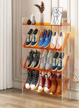 轻透明亚力简约小93032窄多层家用实木收纳克卧室宿舍鞋架奢子柜