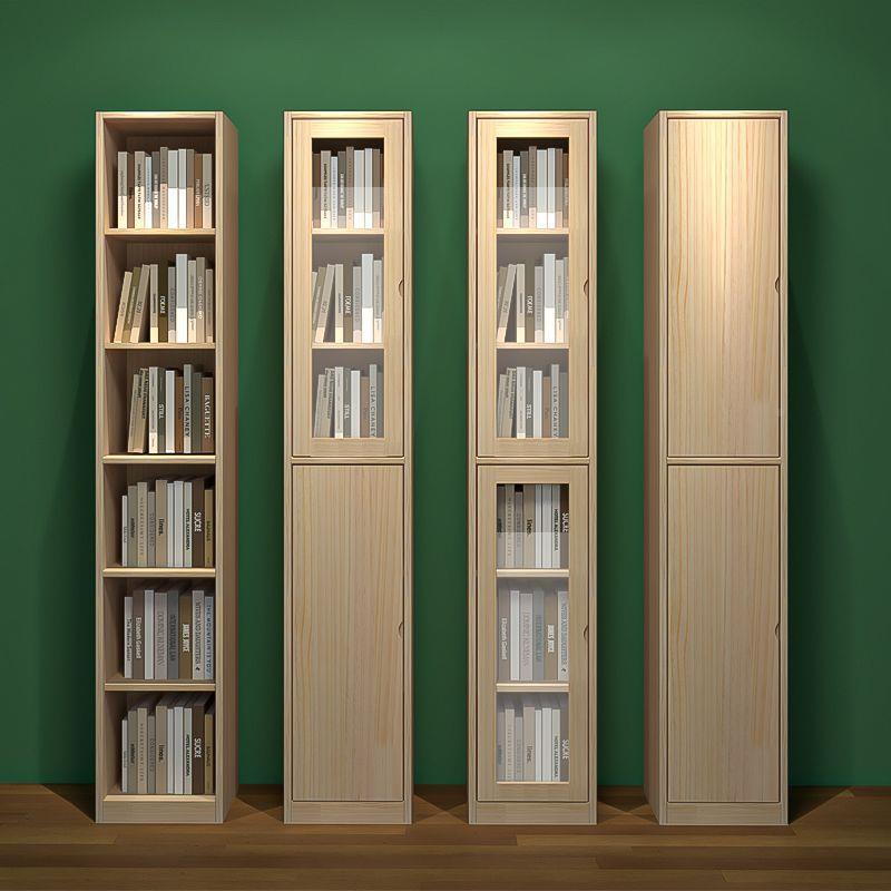 书柜带实玻璃门儿童物书架见详情家用客木厅储柜防尘展示柜窄缝置