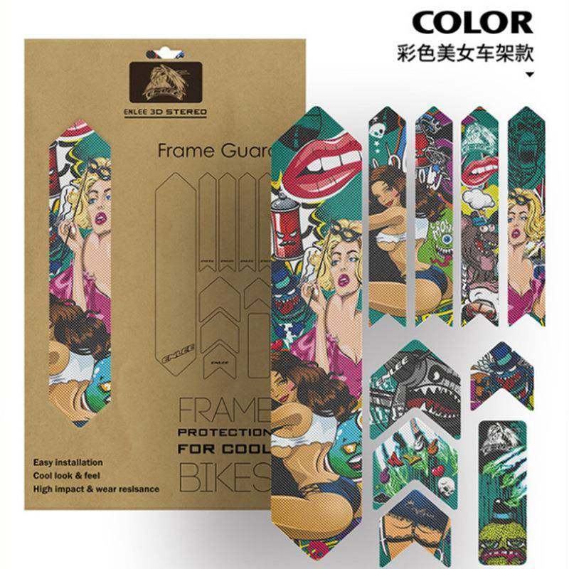 山地膜自行车车架保护贴公路厚膜彩色贴防车架保护纸耐磨滑防水车