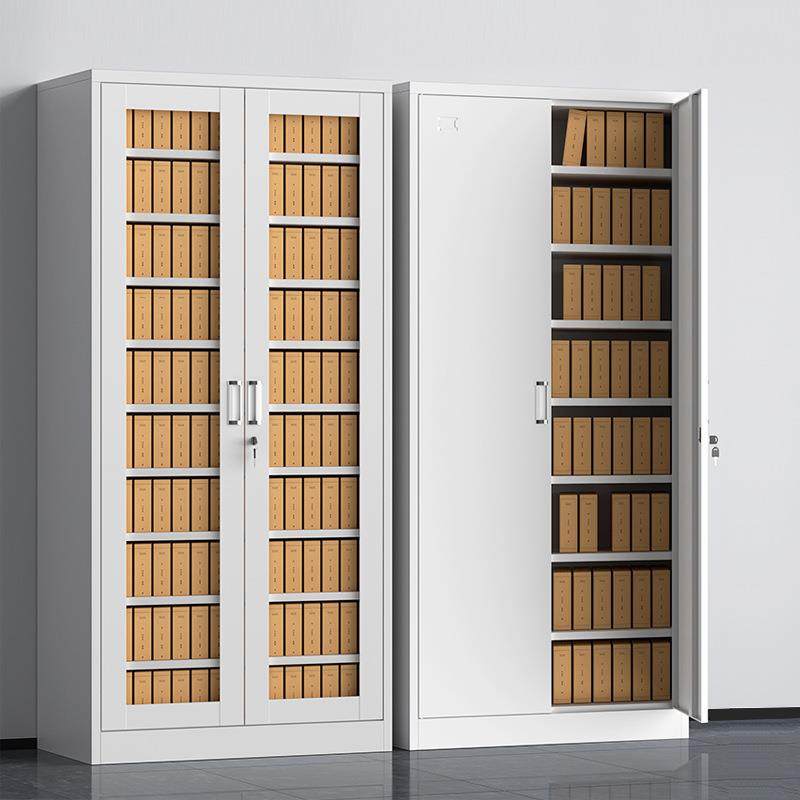 钢工文件制柜铁皮柜办公室档案柜凭证柜家锁wjg01用书柜加厚员带