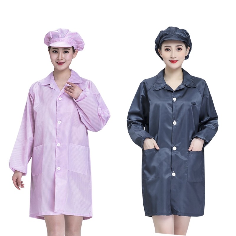 工装工人生产无尘衣长衫白大褂劳保男生罩衣净化服车间工衣防水