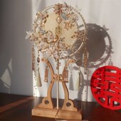 香槟秀禾扇子中式 婚礼结婚团扇新娘婚扇出嫁喜扇diy材料包高级感