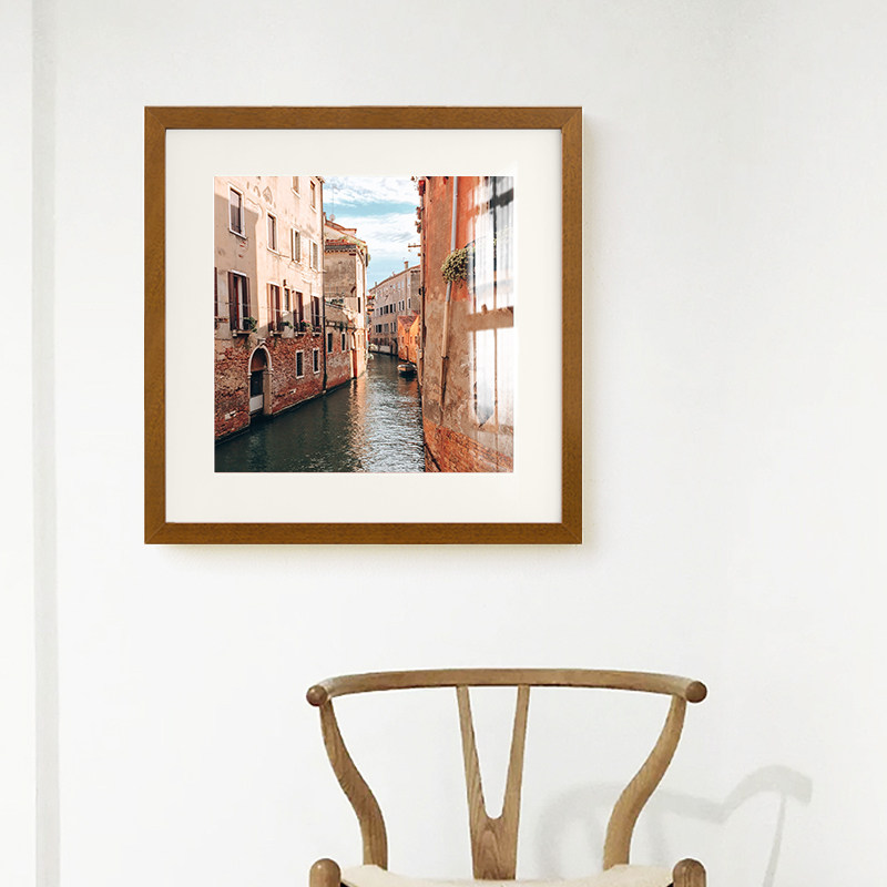 实木相框挂墙7 6寸8寸10方形框12 16 18寸20寸24简约装裱画框外框