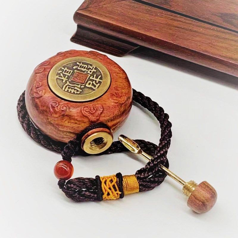 铜时来运转招财进宝紫檀鼻烟壶手把件手工转转钱双面可旋转礼品,特色手工艺,其他特色工艺品,淘宝优惠券,粉丝福利购,淘宝优惠卷