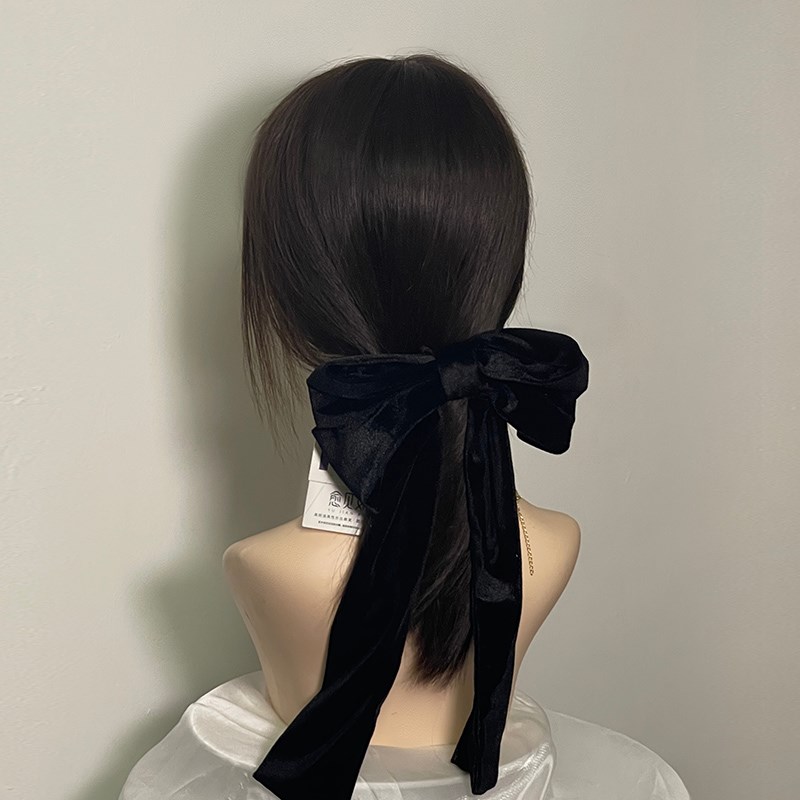 愈见如是40cm随意分缝手勾全真发锁骨发透气自然女士蕾丝假发套