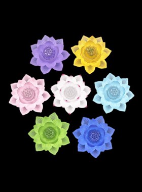 古法脱蜡工艺琉璃花瓣家居摆件新中式装饰莲花灯荷花高档桌面