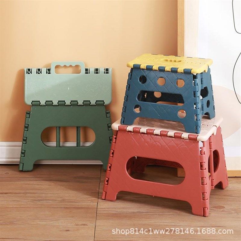 加厚塑料迷你折叠凳便携式户外野餐露营椅板凳手提式火车马扎凳子