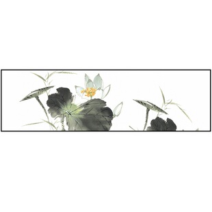 新中式卧室床头装饰画荷花水墨画客厅壁画中国风沙发背景墙画挂画