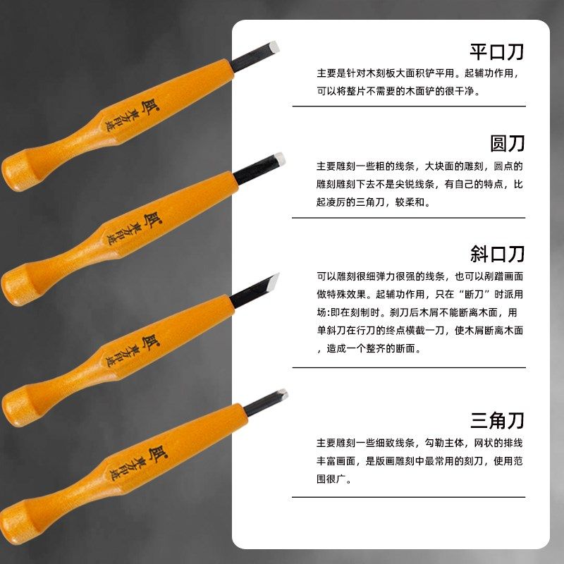 东方印迹精品版画木刻雕刀版画刻刀木雕工具木刻刀角刀圆刀斜刀平,文具电教/文化用品/商务用品,油画刀,淘宝优惠券,粉丝福利购,淘宝优惠卷