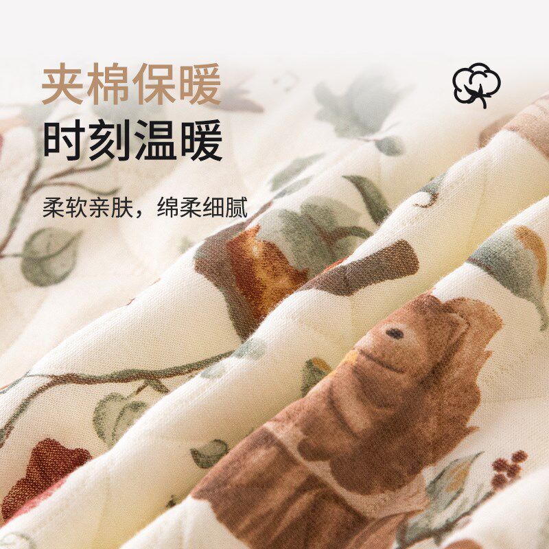 宝宝保暖套装婴儿秋衣秋裤加厚秋冬季分体夹棉衣服女童儿童打底衣