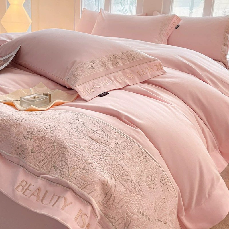 A类200支全棉磨毛四件套纯棉秋冬加厚保暖床单被套轻奢风床上用品