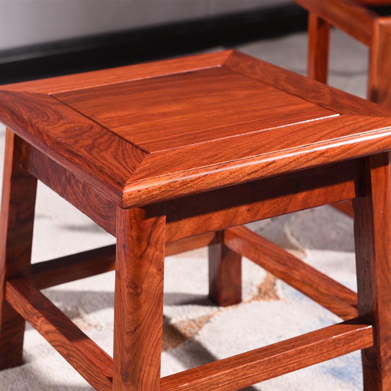 室内凳花梨木小凳子榫卯实木中式矮凳家用换鞋凳儿童方凳客厅板凳