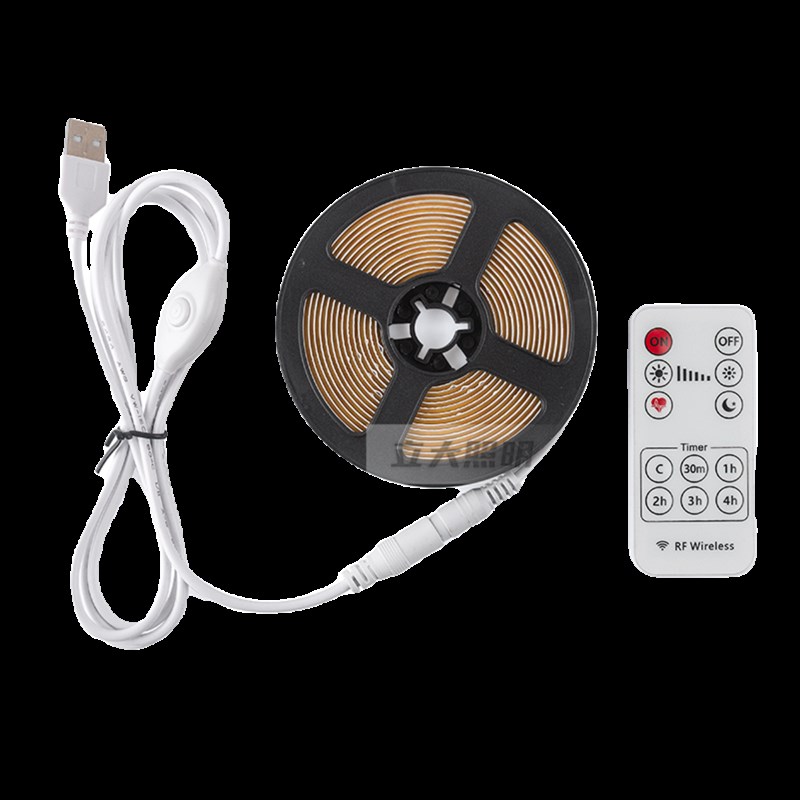 汽车三角窗发光灯带氛围柔性造型USB灯条镜前补光灯COB无光斑自粘