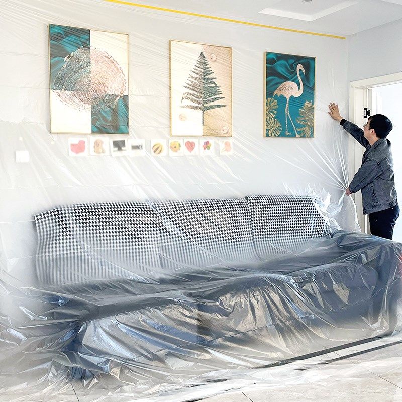 防尘遮蔽膜家具保护一次性家用装修塑料防灰尘衣柜沙发床罩遮盖布,居家布艺,万能盖巾,淘宝优惠券,粉丝福利购,淘宝优惠卷