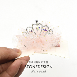 韩国儿童王冠发夹公主发卡女童生日头饰可爱小皇冠头饰小女孩发饰