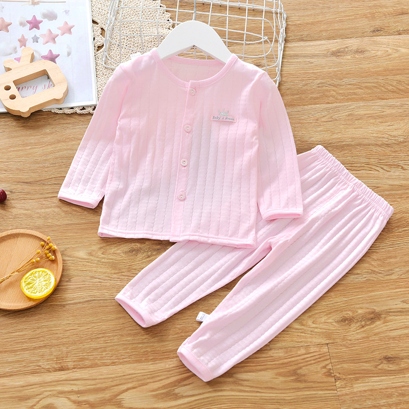 宝宝空调服薄款长袖纯棉夏季幼儿分体儿童男女童婴儿夏天睡衣套装