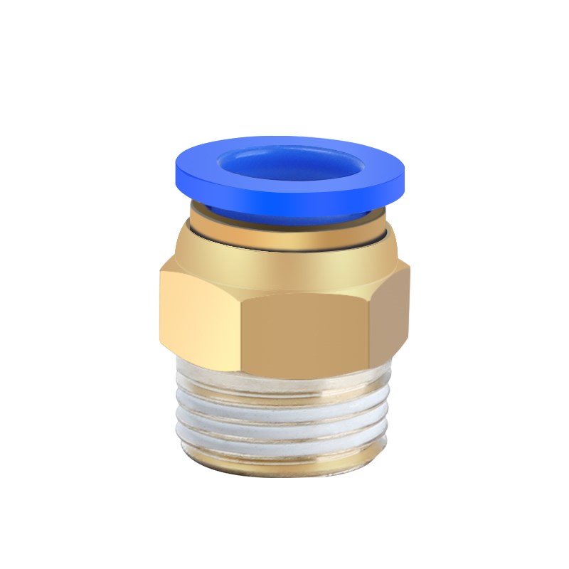 气管快速接头气动元件PC8-02螺纹直通快插快接气源外丝10-01 6-03