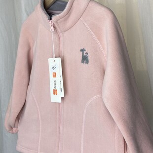 2023新秋冬童装摇粒绒外套女童奥粒绒外套儿童珊瑚绒保暖内胆立领