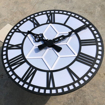 建筑塔钟楼顶大钟户外钟表夜间照明报时钟校园钟教堂钟广场钟金属