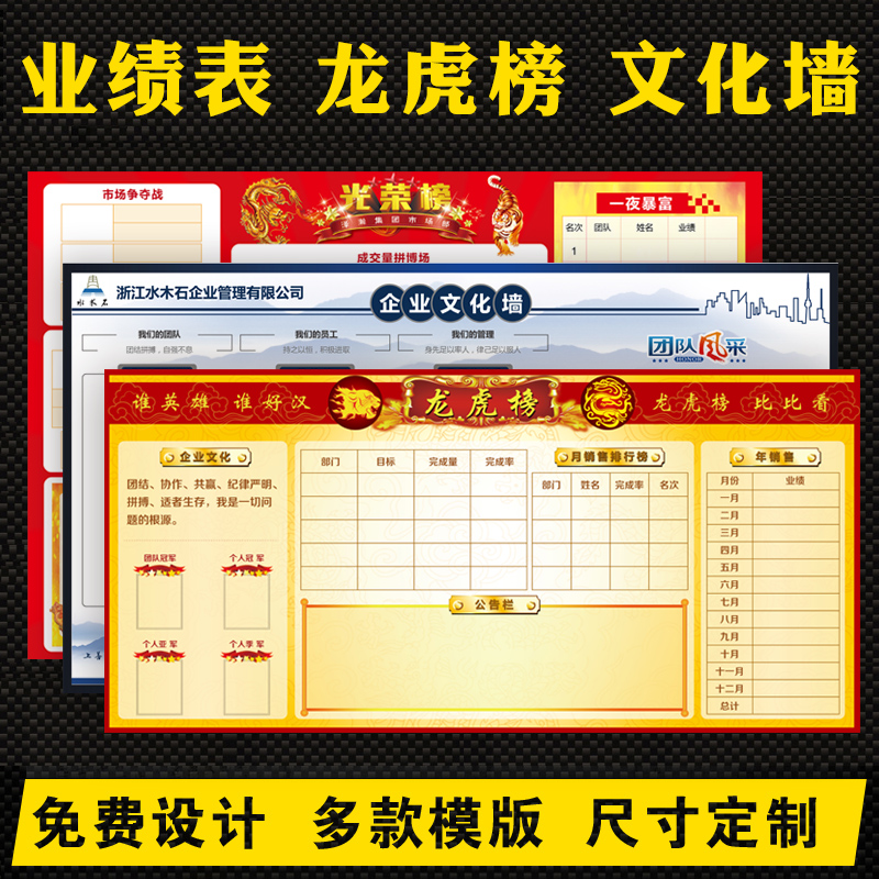 定制磁性软白板业绩排行PK榜墙贴公司文化墙看板办公室公告栏擦写