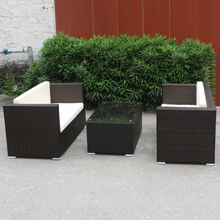 户外家具酒店餐厅阳台露台沙发藤编沙发庭院沙发防水双人沙发卡座