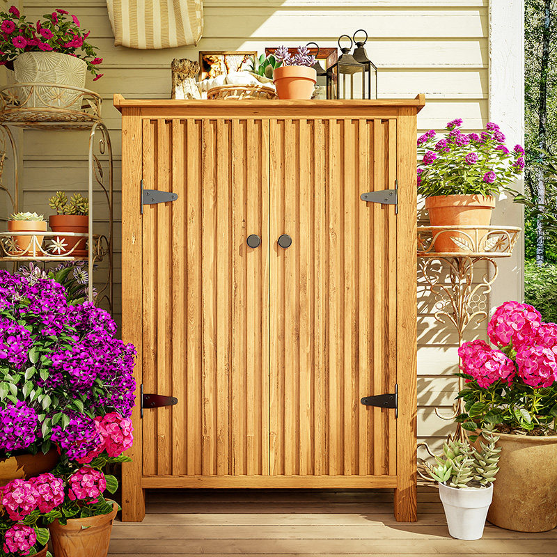 阳台工具箱柜子杂物收纳防腐木储物置物柜户外庭院子防晒防水防雨,住宅家具,户外储物柜,淘宝优惠券,粉丝福利购,淘宝优惠卷