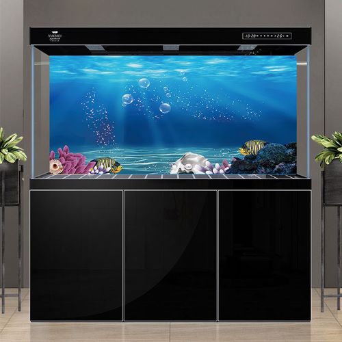 鱼缸背景纸海洋小鱼背景定制自粘3d立体鱼缸背景5D贴纸