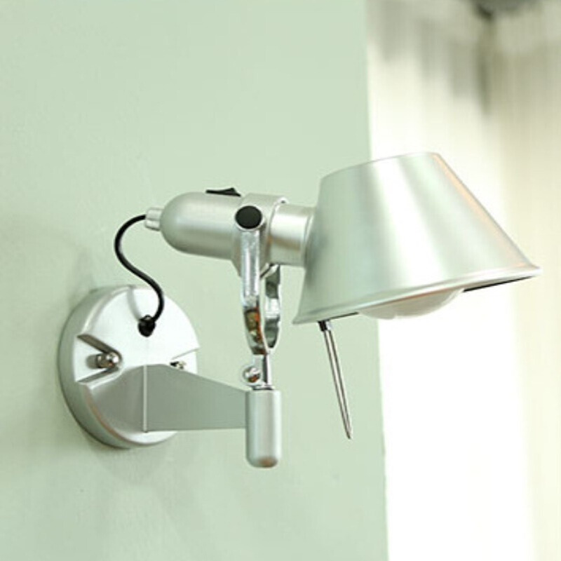 厂家现代铝质卧室书房办公室阿特米德戴草帽的小女孩床头旋转壁灯