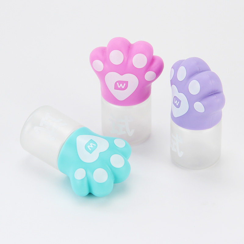 10毫升可爱猫爪型彩色洗护小样瓶 旋盖瓶 乳液分装瓶