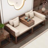 批新式 白罗汉床推拉实木茶桌小户型两用中罗蜡汉4485椅家木用实木