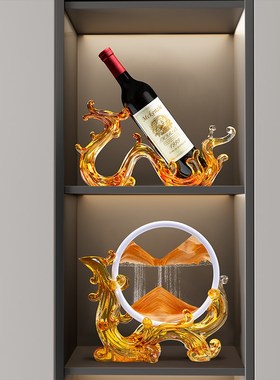 风生水起龙红酒架摆件轻奢高档客厅D电视柜餐边柜子装饰品乔迁礼