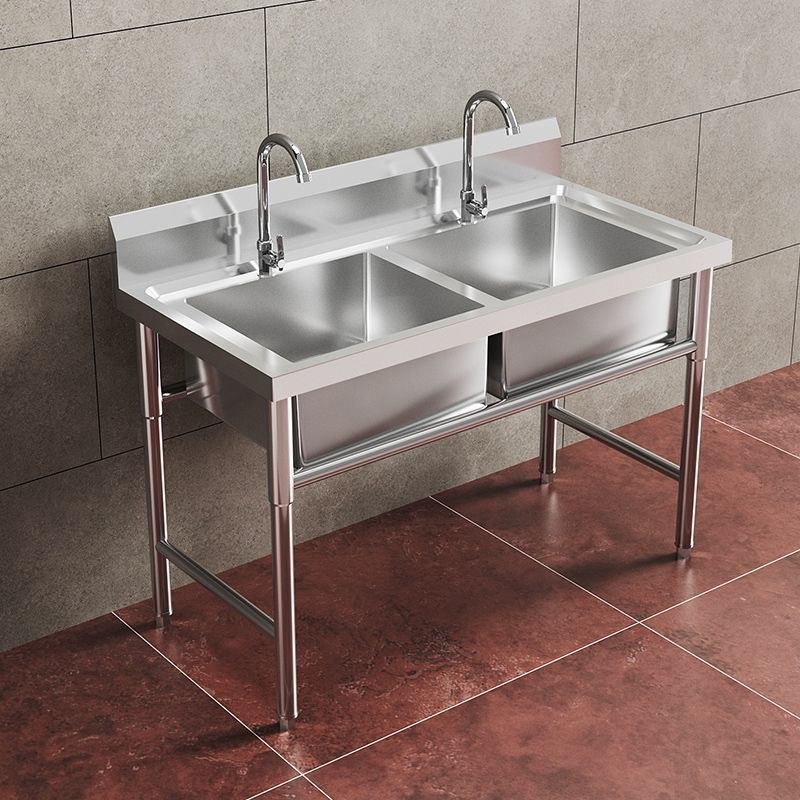 商用304不锈钢水槽双水槽单水槽三槽洗菜盆K厨房洗碗池饭店水池洗