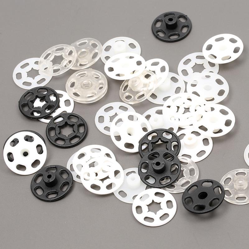 子母扣暗KST扣大衣纯色隐形扣针织透按明染色尼龙圆形揿扣衫现货