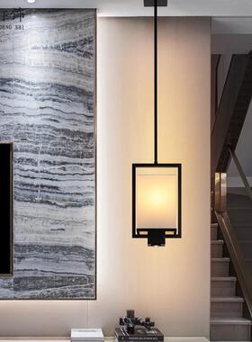新中式卧室床头吊灯现代H828风式小吊中国灯复古玄关灯走中廊过道