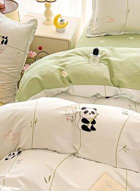小清新纯棉上四件套08930全棉女学床生1宿被舍床单套三件套床笠床