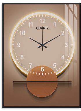 现代简电表箱款电装饰画带钟表BQ光影交竖免打孔遮挡约配电箱总开